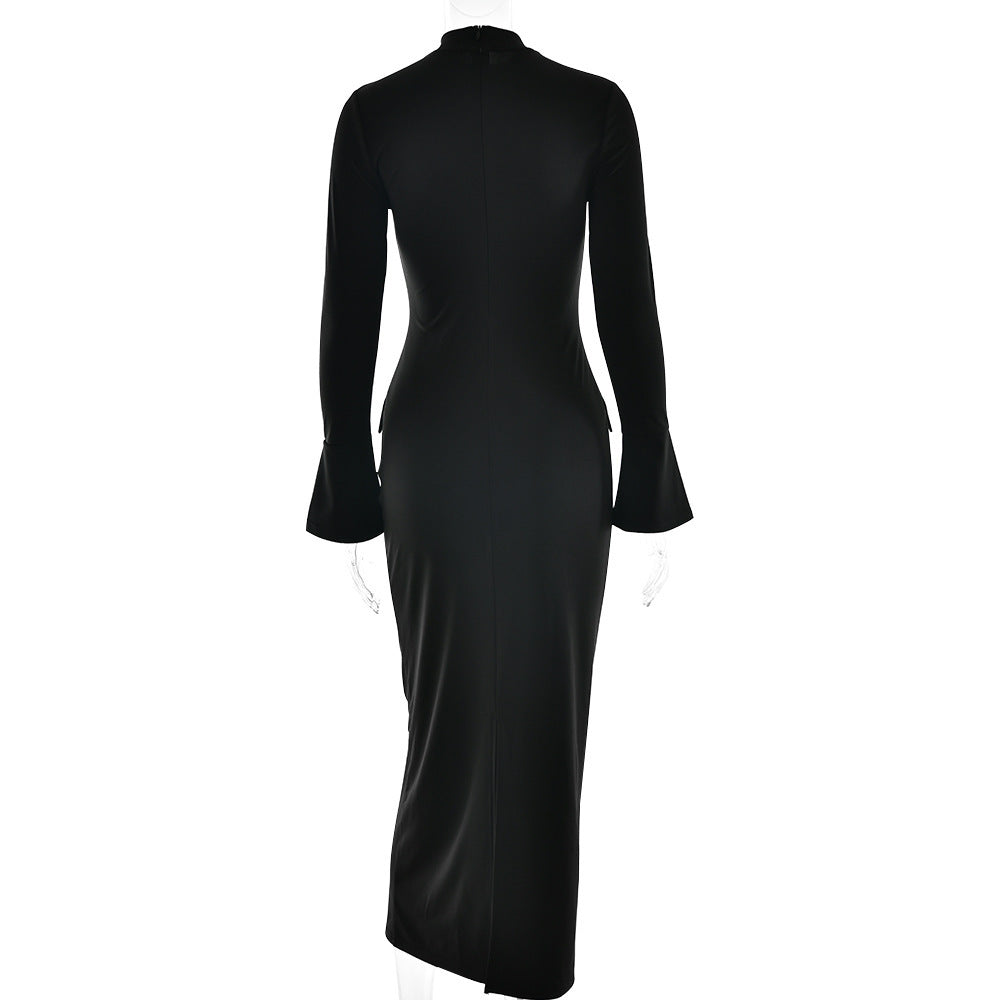 European Style Slim Long Sleeve Dress