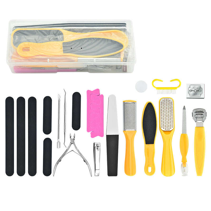 25-in-1 Pedicure Travel Kit –Foot File, Scraper & Callus Removal Tools