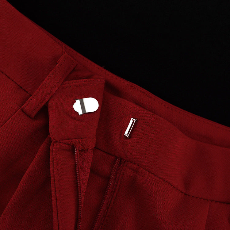 Women’s Winter Slim Waist Blazer & Shorts Set