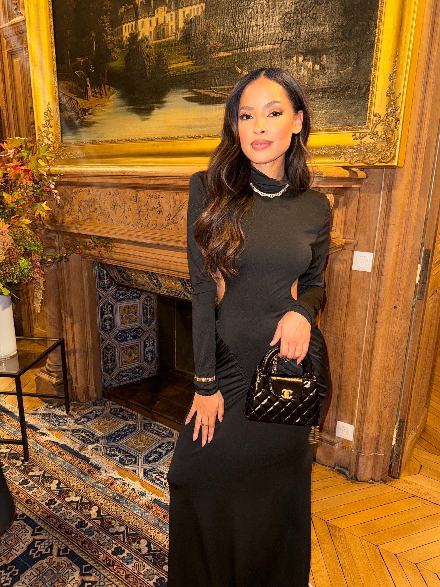 Women’s High Neck Slim Backless Long Dress