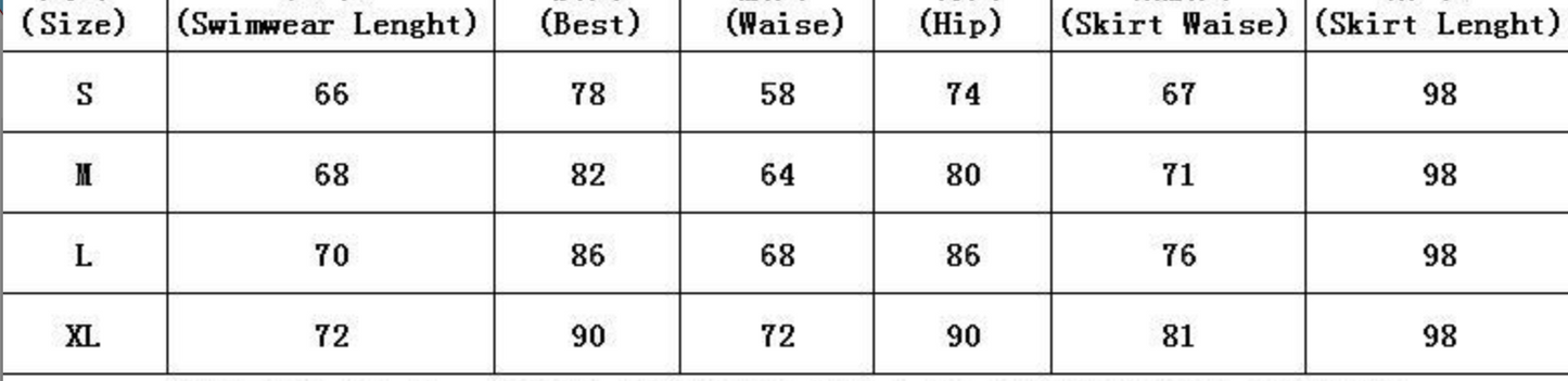 Retro Bow Round Skirt and Swimsuit Two piece set