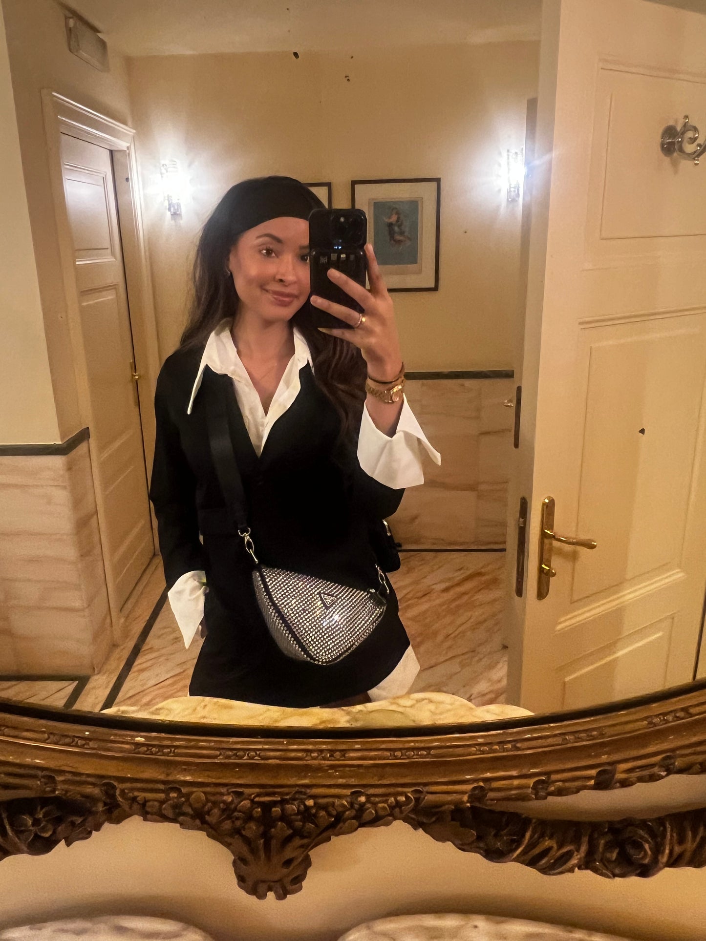 Light Mature Two-Piece Blazer & High-Waist Culottes Set