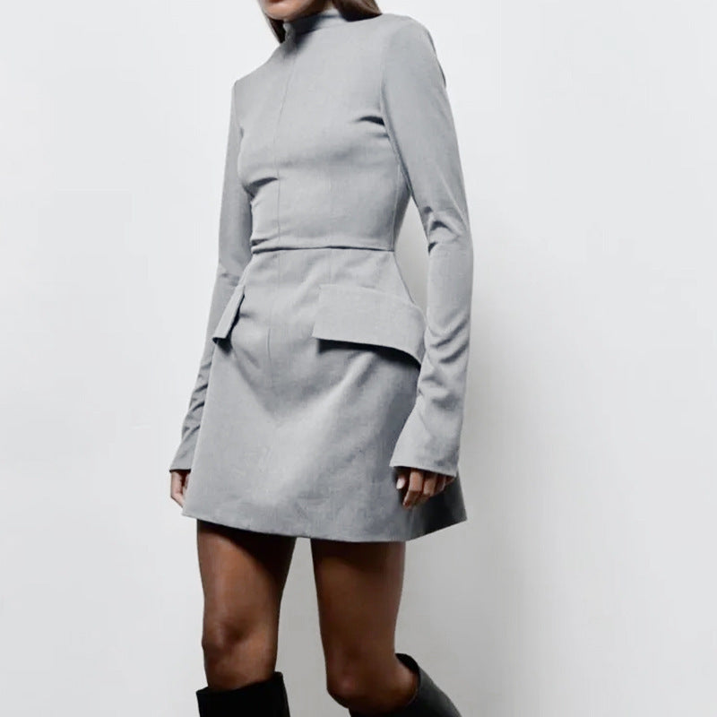 Women’s Solid Bell-Sleeve Bodycon Dress