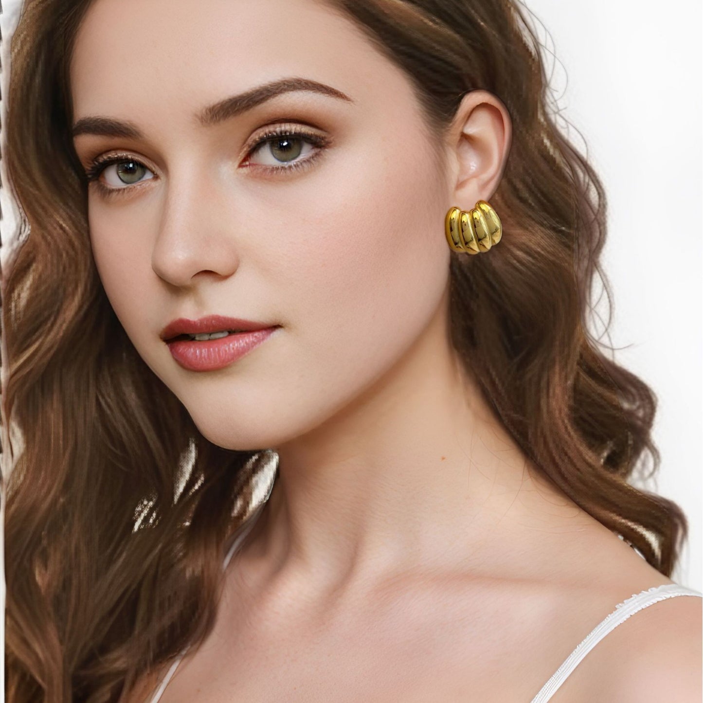 ins titanium steel earrings stud earrings 18k gold stainless steel pumpkin banana earrings jewelry wholesale cross-border earrings