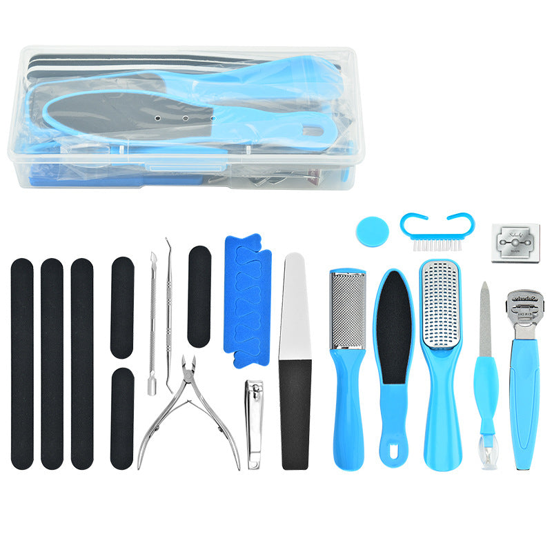 25-in-1 Pedicure Travel Kit –Foot File, Scraper & Callus Removal Tools