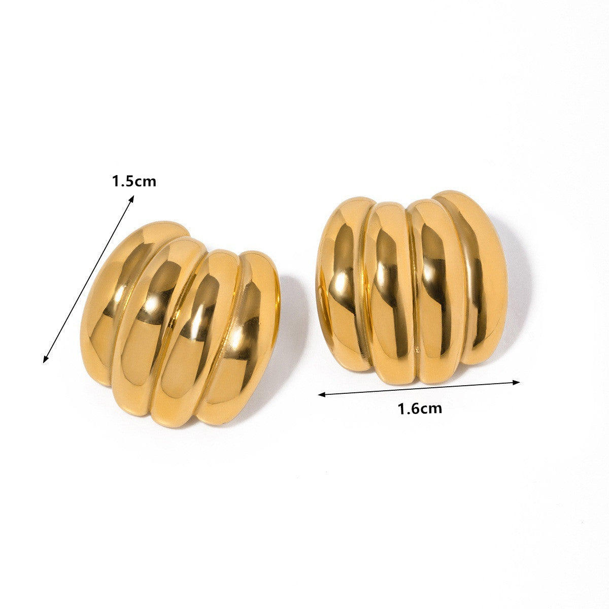 ins titanium steel earrings stud earrings 18k gold stainless steel pumpkin banana earrings jewelry wholesale cross-border earrings