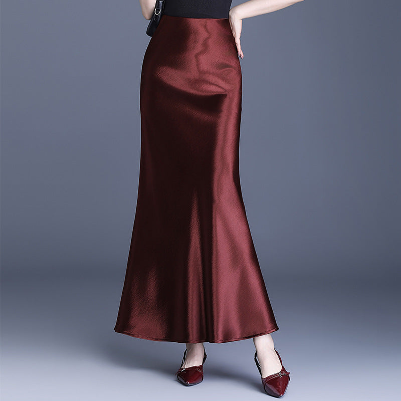 2025 Women’s High Waist Mid-Length Mermaid Skirt