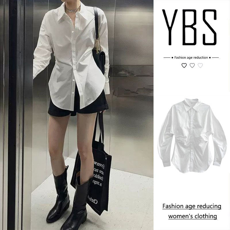 French Inspired Slim White Long Sleeve Shirt