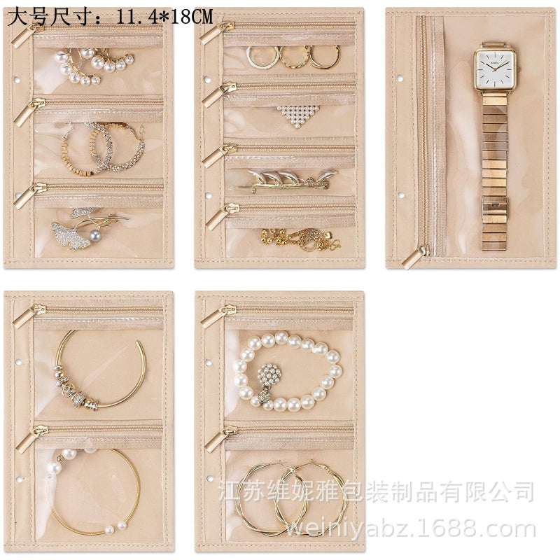 Portable Anti-Oxidation Jewelry Storage Pouch and booklet