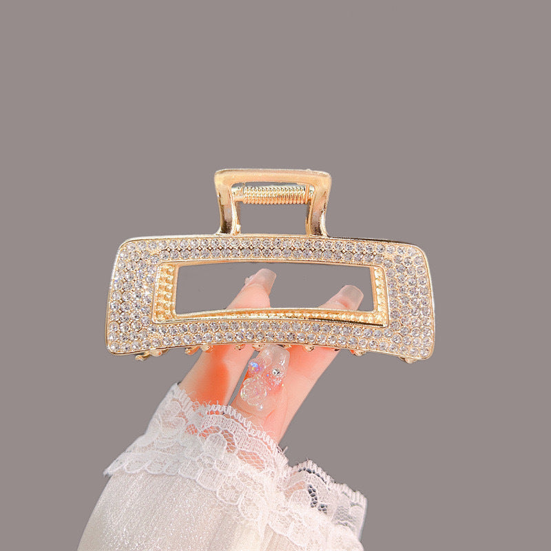 Luxury Diamond Inlaid Women’s Large Shark Clip Hairpin