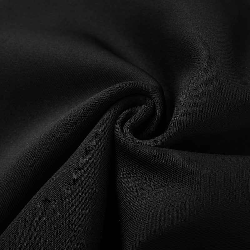 Women’s Spring/Summer Lapel A-Line Dress with Mesh & Zipper