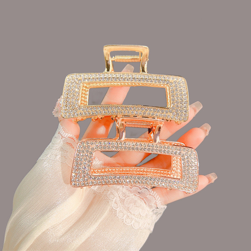 Luxury Diamond Inlaid Women’s Large Shark Clip Hairpin