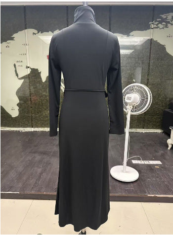 European Style Slim Long-Sleeve Dress