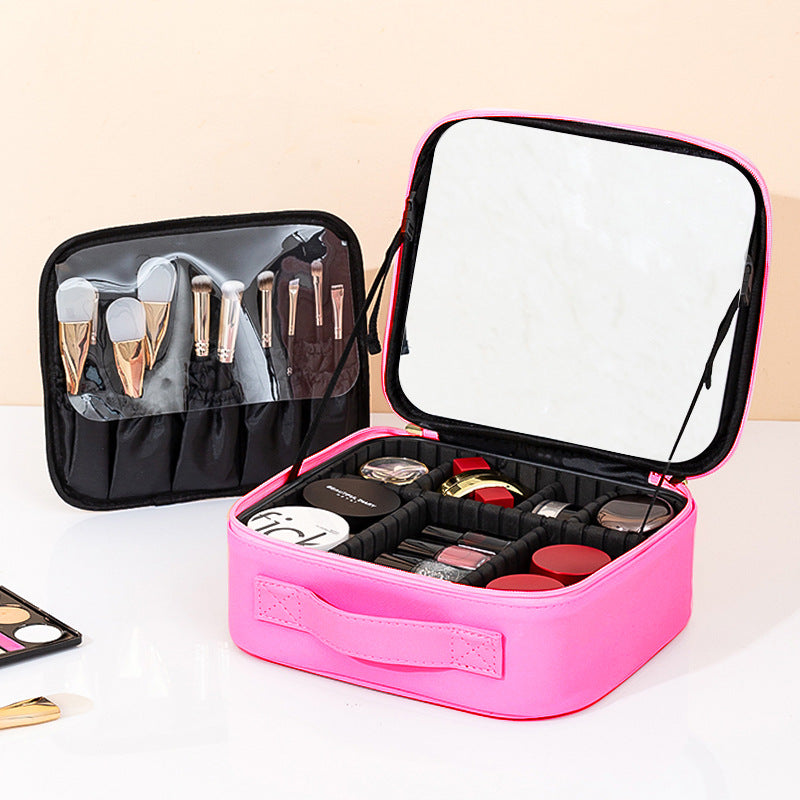 Premium LED Travel Makeup Bag with Mirror