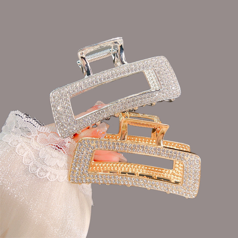 Luxury Diamond Inlaid Women’s Large Shark Clip Hairpin