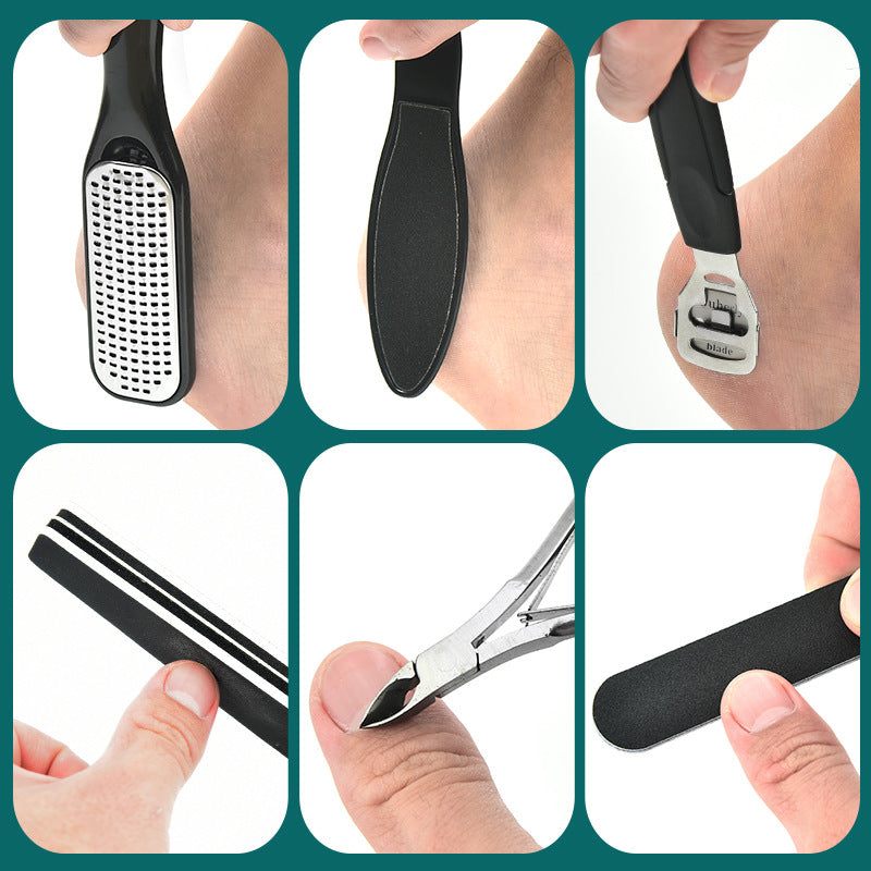 25-in-1 Pedicure Travel Kit –Foot File, Scraper & Callus Removal Tools