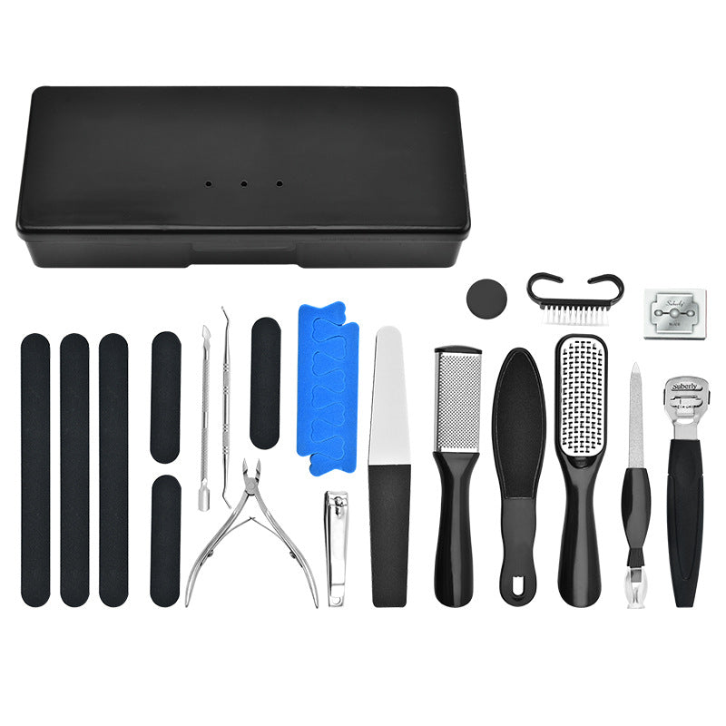 25-in-1 Pedicure Travel Kit –Foot File, Scraper & Callus Removal Tools