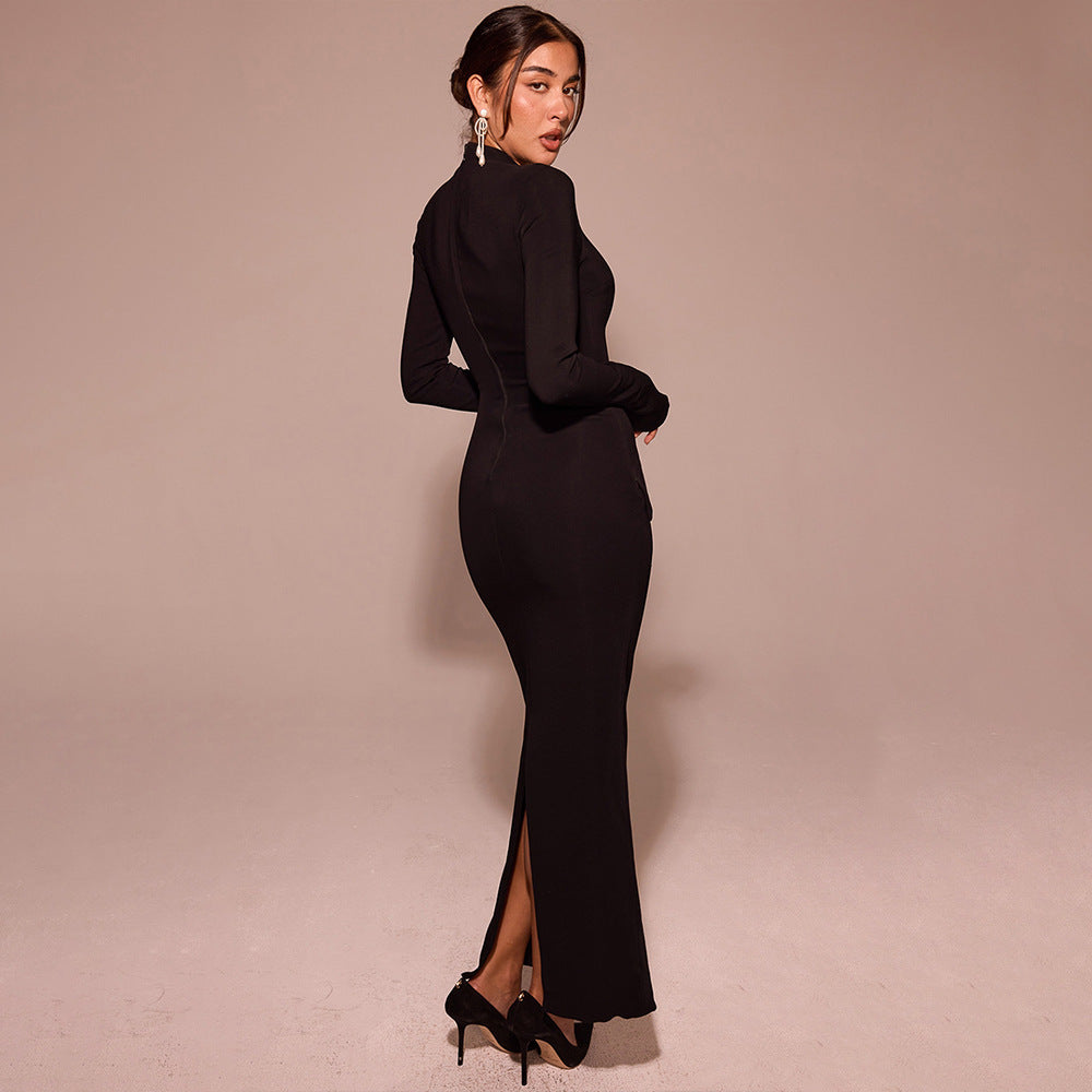 European Style Slim Long Sleeve Dress