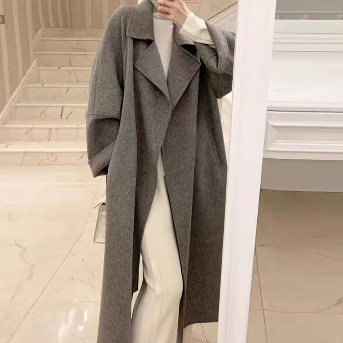 2025 Women’s Double Sided Tweed Mid Length Cashmere Coat
