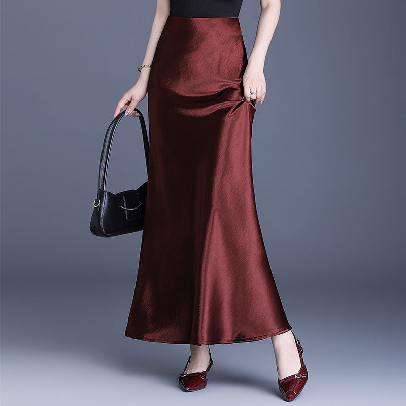 2025 Women’s High Waist Mid-Length Mermaid Skirt