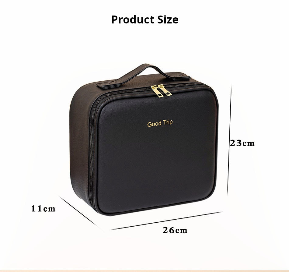 Premium LED Travel Makeup Bag with Mirror