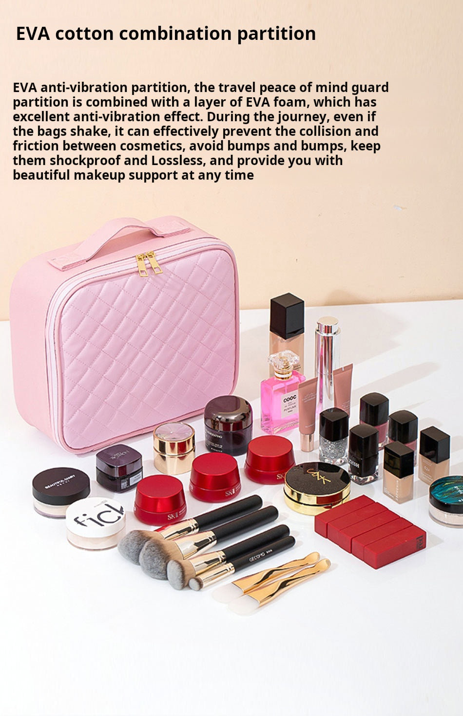 Premium LED Travel Makeup Bag with Mirror