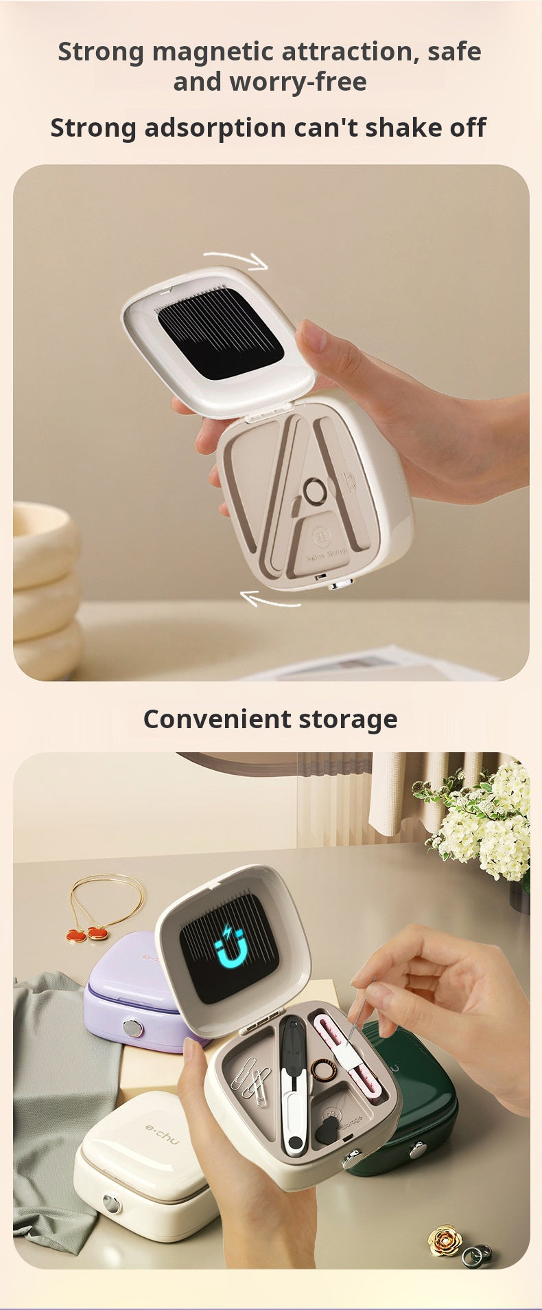 40-Piece Portable Magnetic Sewing Kit